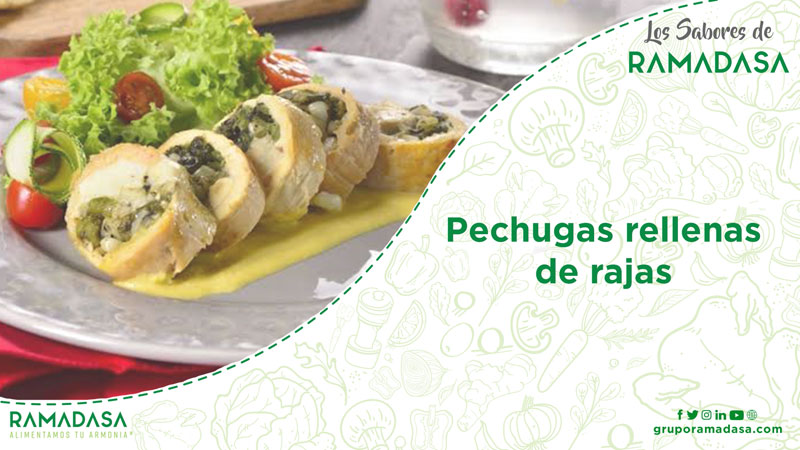 Pechugas rellenas de rajas