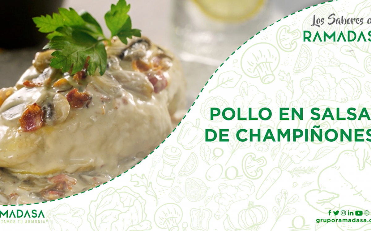 Pollo en salsa de champiñones