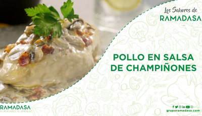 pollo en champinones