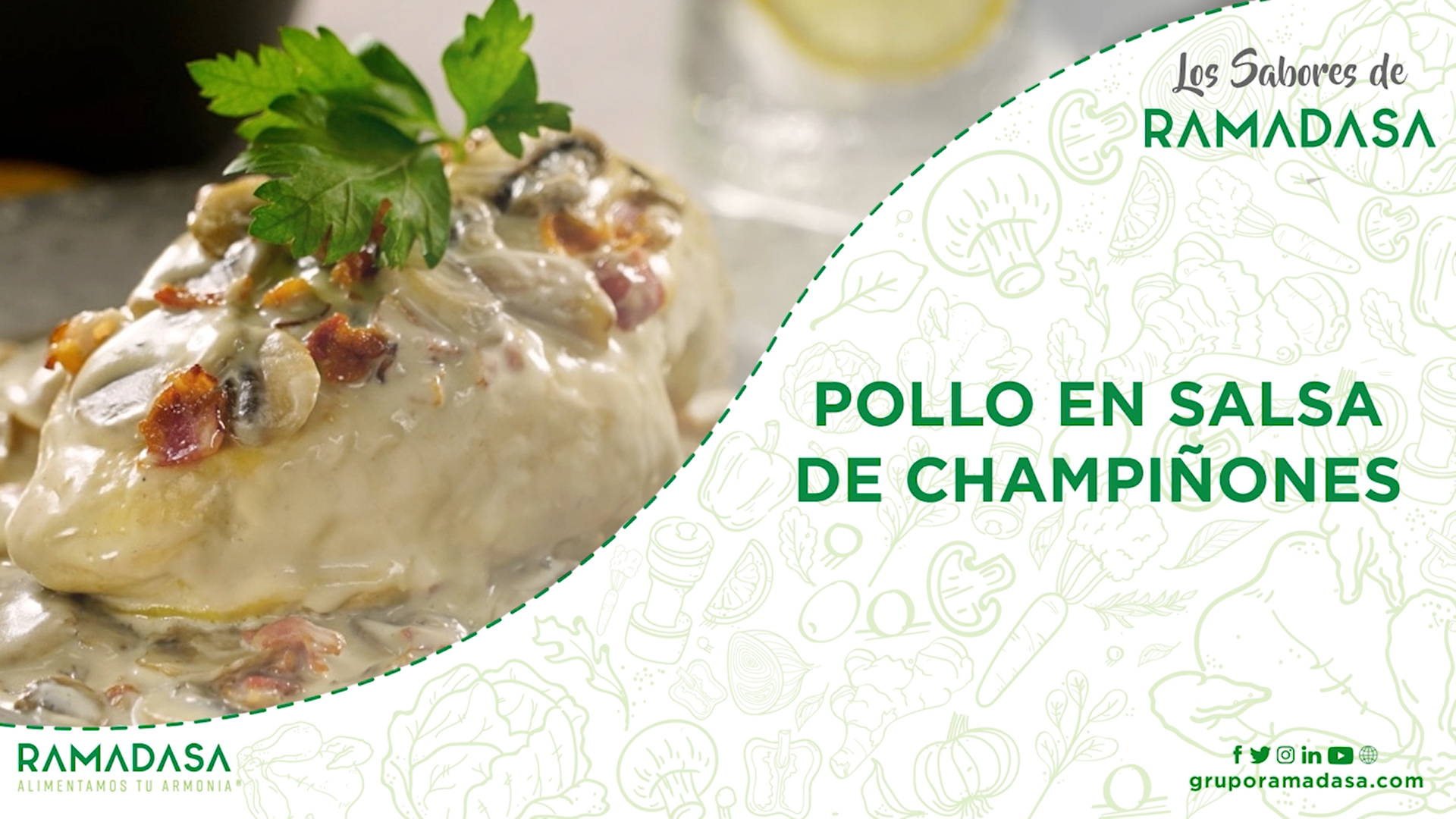 pollo en champinones