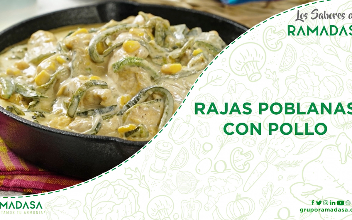 Rajas poblanas con pollo