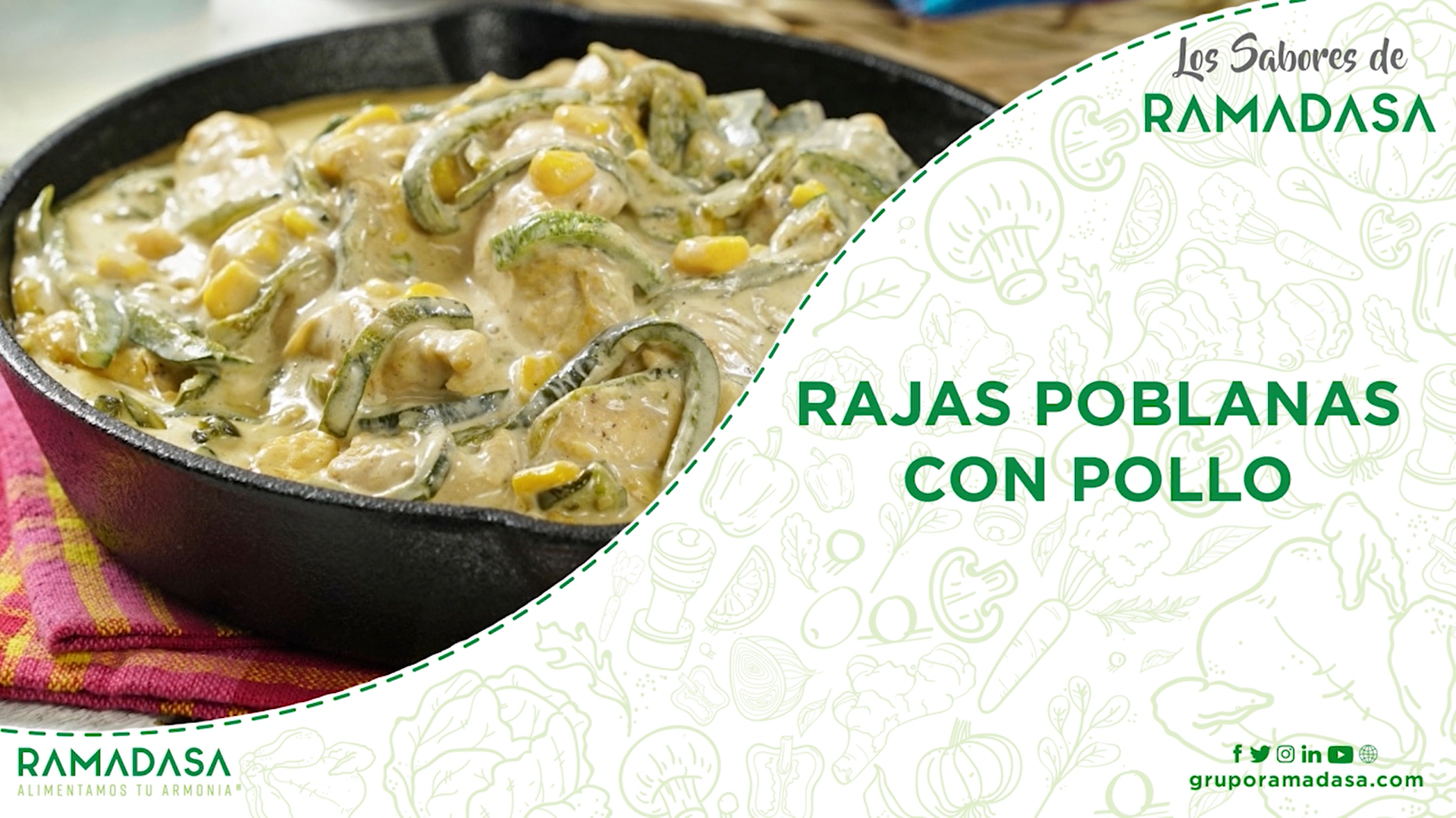 rajas poblanas con pollo