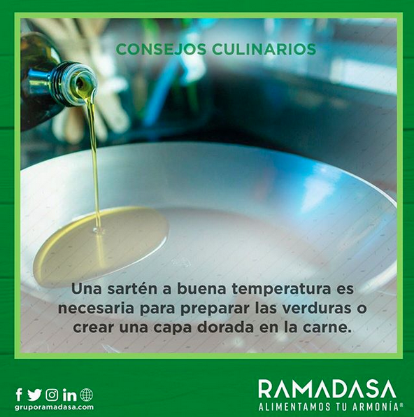 Sartén a buena temperatura