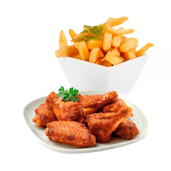 Combo Alitas precocidas y Papas a la francesa